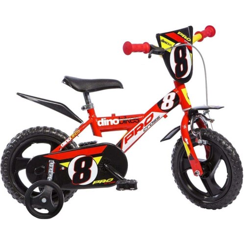 ACRA Dětské baby kolo Dino Bikes červené chlapecké 12