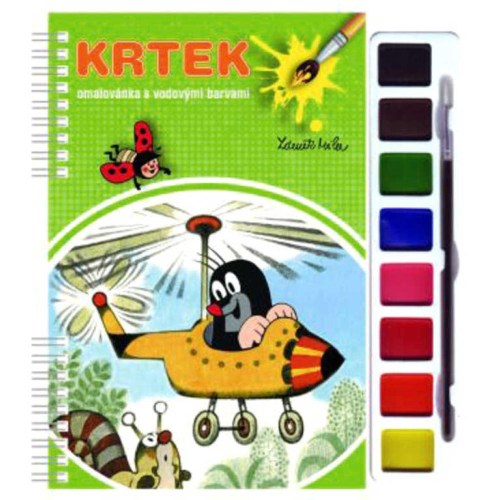AKIM Omalovánky set s barvami a štětcem Krtek (Krteček) 2