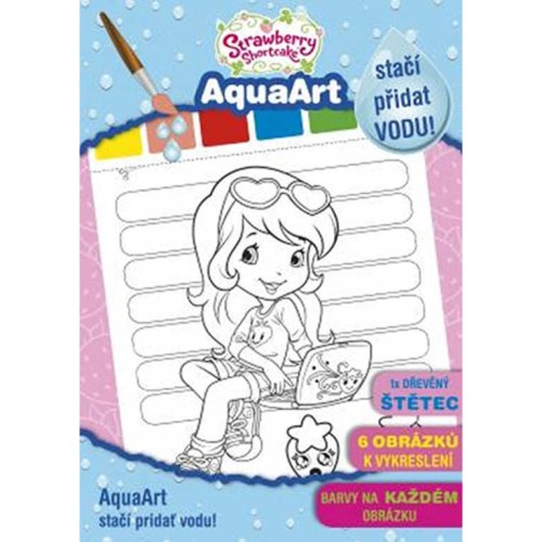 AKIM Omalovánky set se štětcem A4 Jahůdka (Strawberry Shortcake)