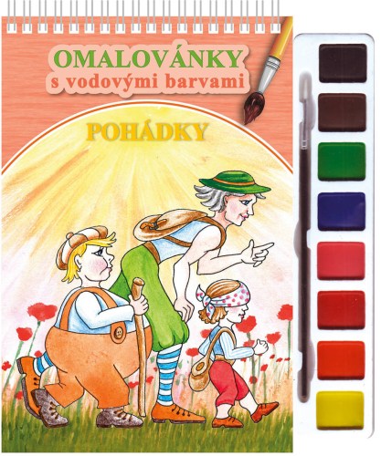 AKIM Omalovánky set s barvami a štětcem Pohádky