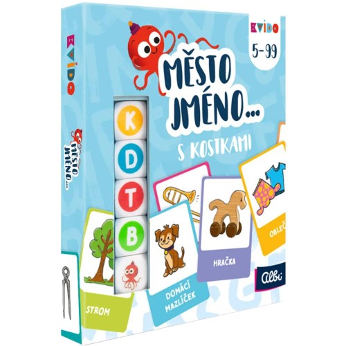 ALBI HRA Město, jméno s kostkami Kvído *SPOLEČENSKÉ HRY*