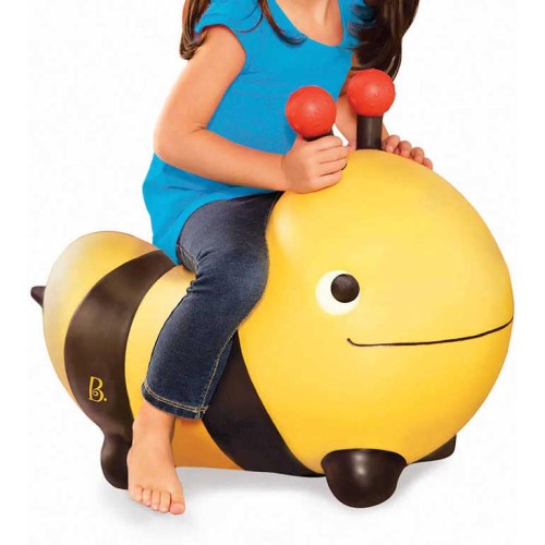 B-TOYS Baby hopsadlo nafukovací čmelák Bizzi skákadlo set s pumpičkou