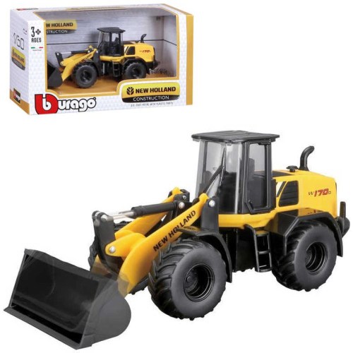 BBURAGO Traktor New Holland W170D model 1:50 nakladač plastový