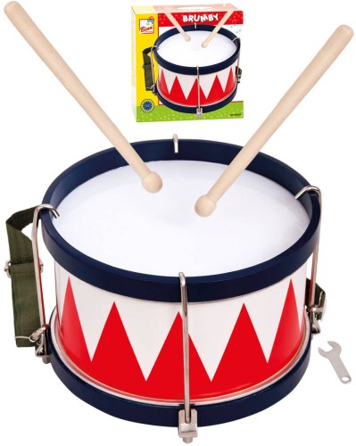 BINO Buben dětský set s paličkami a ladicím klíčem *HUDEBNÍ NÁSTROJE*