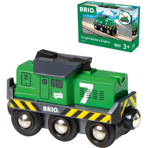 BRIO Lokomotiva elektrická nákladní vláček na baterie Světlo kov