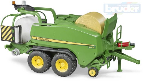 BRUDER 02032 John Deere lis na balíky slámy s obalovačem