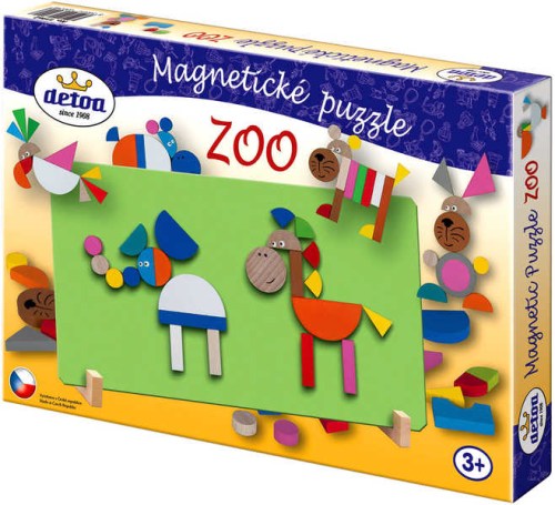 DETOA Puzzle magnetické ZOO v krabici *DŘEVĚNÉ HRAČKY*