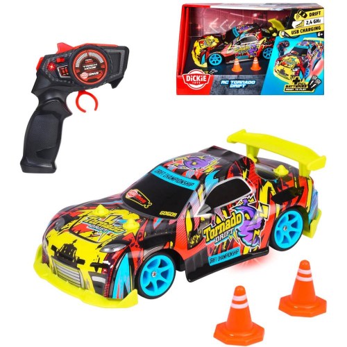 DICKIE RC Auto Tornado Drift 4x4 na vysílačku 2,4GHz na baterie Světlo USB