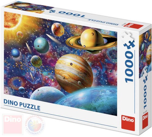 DINO Puzzle Planety XL 66x47cm skládačka 1000 dílků v krabici