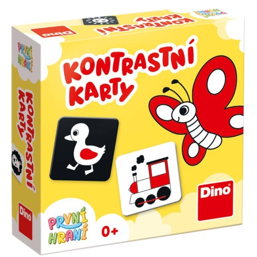 DINO HRA První hraní: Kontrastní karty 20ks 11x11cm pro miminko