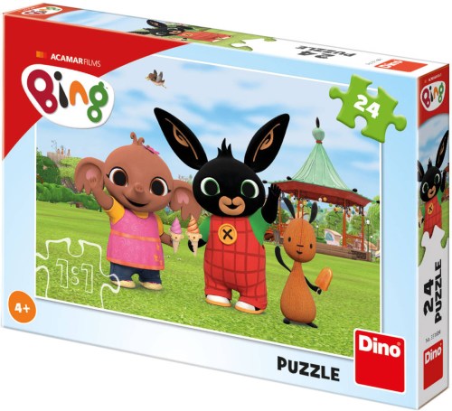 DINO Puzzle Králíček Bing na zmrzlině 24 dílků 26x18cm skládačka