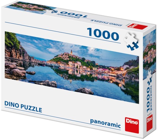 DINO Puzzle panoramatické 1000 dílků Ostrov Krk 95x33cm skládačka