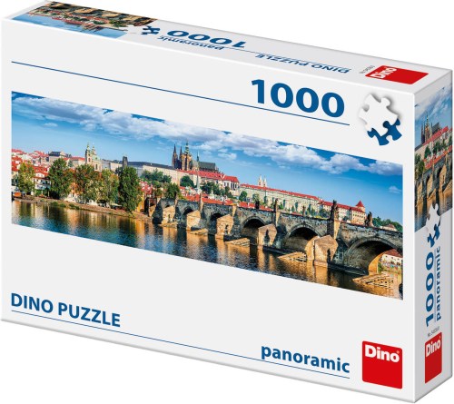 DINO Puzzle panoramatické 1000 dílků Pražský hrad 96x32cm skládačka