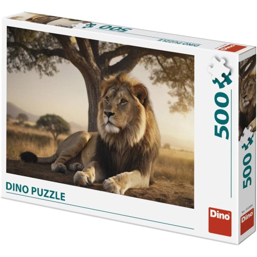 DINO Puzzle Odpočívající lev 47x33cm foto skládačka 500 dílků