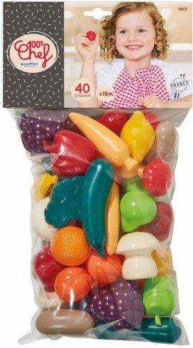 ECOIFFIER Zelenina a ovoce baby makety potravin se 40ks v sáčku