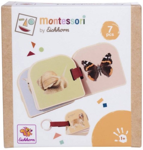 EICHHORN DŘEVO Montessori moje první baby knížka zvířátka