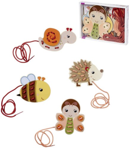 EICHHORN DŘEVO Zvířátka vyšívací 4ks s doplňky *DŘEVENÉ HRAČKY*