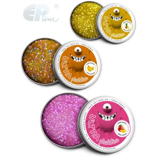 EP line Inteligentní plastelína 80g chytrá hmota s vuní a s glitry s kuličkami