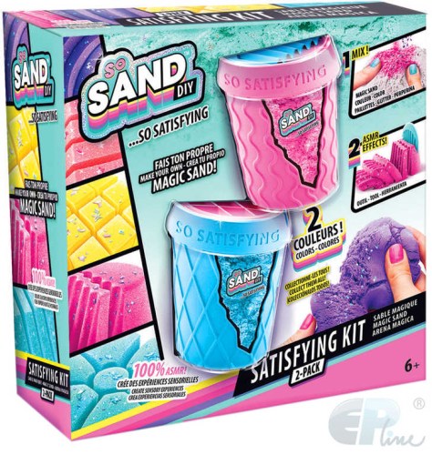 EP Line So Sand kouzelný písek set 2 kelímky s nástroji a doplňky různé barvy