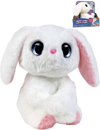 EP Line My Fuzzy Friends Mazlivý králíček Rozárka interaktivní na baterie Světlo Zvuk