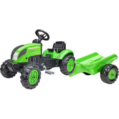 FALK Traktor Country Farmer šlapací Zelený vozítko set s valníkem