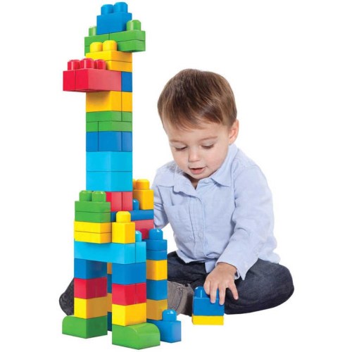 FISHER PRICE MEGA BLOKS Stavebnice 60 dílků v plastové tašce pro kluky