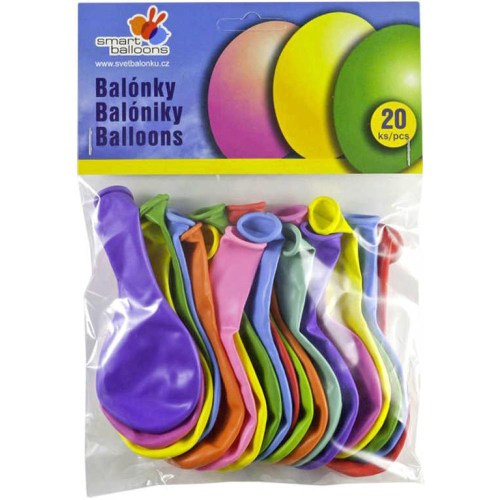 GEMAR Balónky nafukovací 21cm Pastelové barevné set 20ks v sáčku