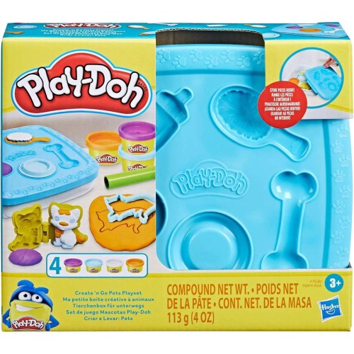 HASBRO PLAY-DOH Domácí mazlíčci kreativní set modelína s nástroji modrá