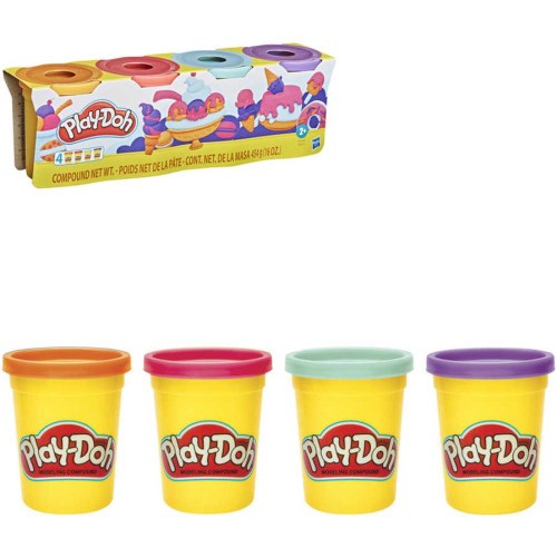 HASBRO PLAY-DOH Kreativní set modelína 4 kelímky dobroty mix barev