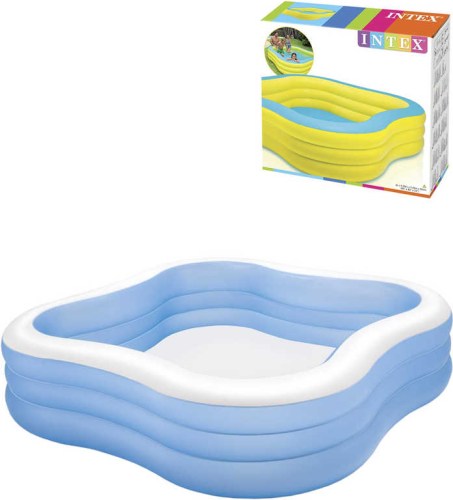 INTEX Bazén nafukovací rodinný 229x229cm čtvercový 2 barvy 57495
