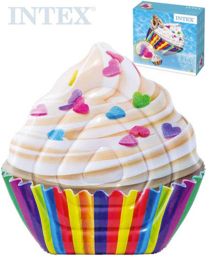 INTEX Lehátko muffin 142x135cm nafukovací dětská matrace na vodu 58770