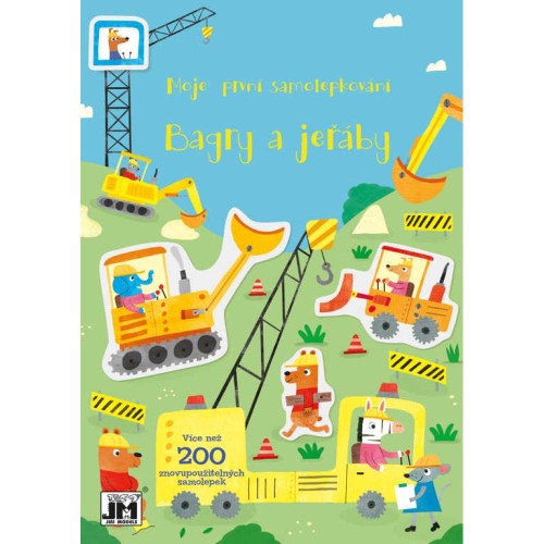 JIRI MODELS První samolepkování Bagry znovu použitelné samolepky 200+