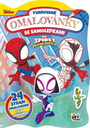 JIRI MODELS Omalovánky tvarované + samolepky Spidey