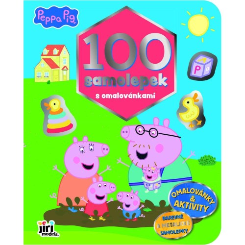 JIRI MODELS 100 samolepek s omalovánkami Prasátko Peppa