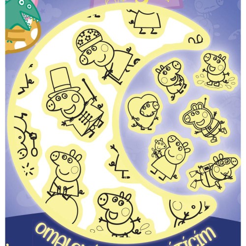 JIRI MODELS Omalovánky se svítícím tetováním Peppa Pig