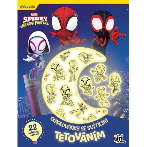 JIRI MODELS Omalovánky se svítícím tetováním Spidey