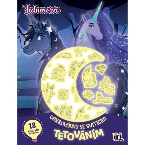 JIRI MODELS Omalovánky se svítícím tetováním Jednorožci