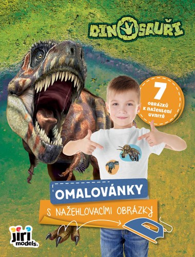 JIRI MODELS Omalovánky s nažehlovacími obrázky Dinosauři