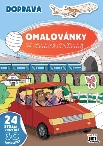 JIRI MODELS Omalovánky A4 se samolepkami Doprava