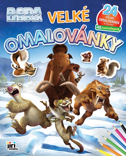 JIRI MODELS Omalovánky velké se samolepkami Doba ledová