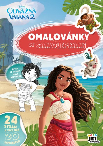 JIRI MODELS Omalovánky A4 se samolepkami Vaiana 2