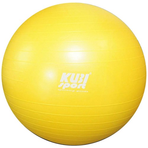 KUBISPORT Míč gymnastický žlutý 65cm fitness balon rehabilitační do 130kg