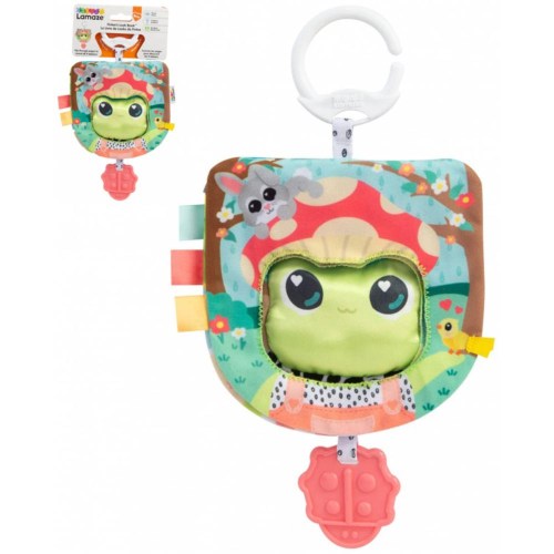 LAMAZE Baby knížka textilní žabička Finlee s kousátkem pro miminko