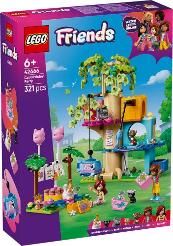 LEGO FRIENDS Kočičí oslava a dům na stromě 42666 STAVEBNICE