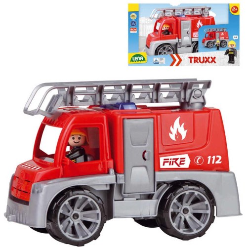 LENA Truxx Baby auto funkční hasiči 29cm set s figurkou plast v krabici