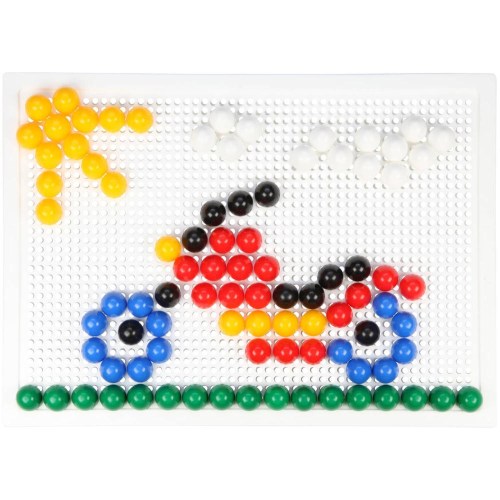 LENA Mozaika klobouček hladký 1,5cm set 120ks s podložkou