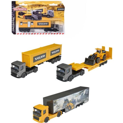 MAJORETTE Auto Volvo transportér tahač kovový 20cm herní set 3 druhy