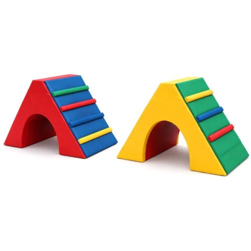 MERCO Lezecká a prolézací pěnová dětská sada se schůdky a tunelem