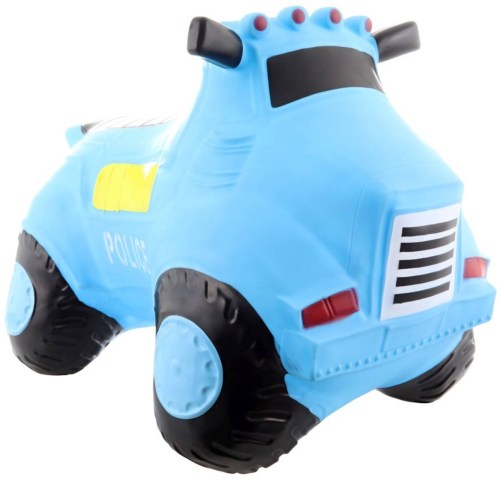 Hopsadlo gumové Auto policejní modré set baby skákadlo s pumpičkou