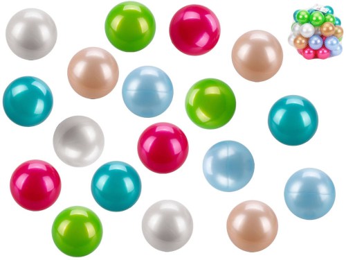 Míčky baby barevné 8cm do dětských hracích koutů set 40ks perleťové